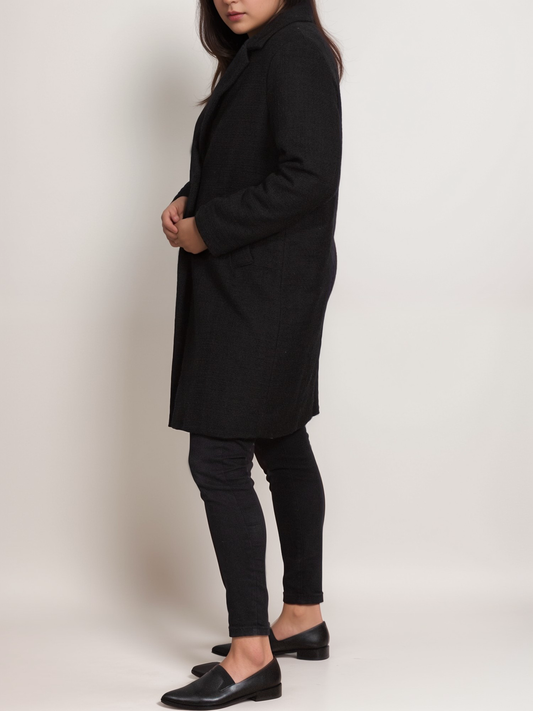 Structured Vegan Wool Coat | 