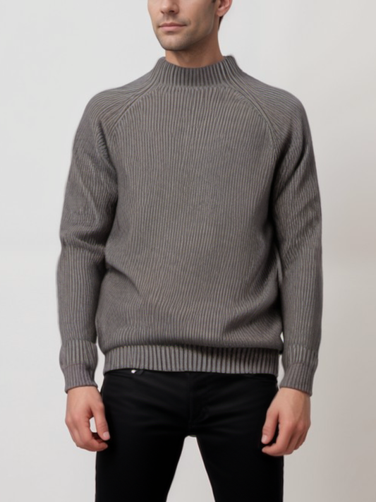 Recycled Slouch Knit Mockneck | Vegan Knitwear