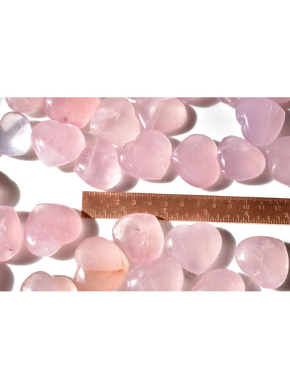 Open hart apotheker rozenkwarts hartkristallen roze Madagascar mineraal