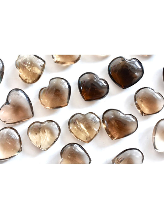 Open hart apotheker rookkwarts hartkristallen prachtig natuurlijk mineraal