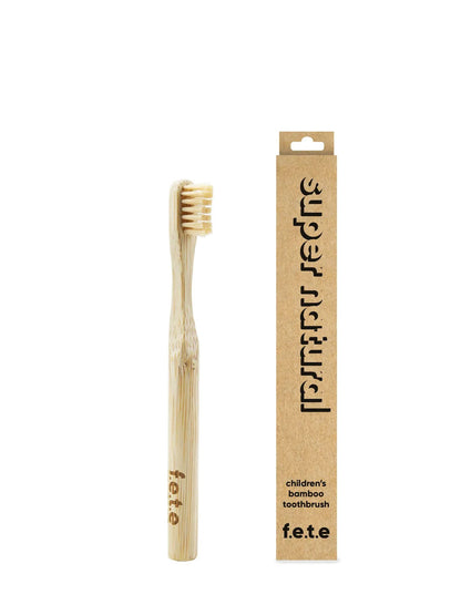 Brosse à dents en bambou souple pour enfants Fete