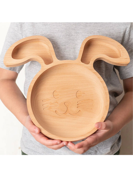 Assiette/assiette pour enfants en bois écologique The Wood Life Project | 