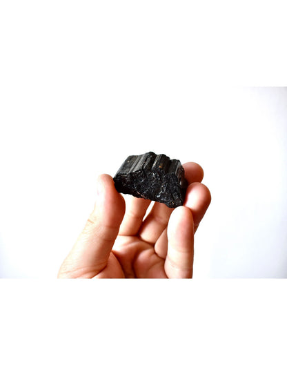 Pierres de tourmaline noire d’apothicaire à cœur ouvert, cristaux de protection bruts, Feng Shui