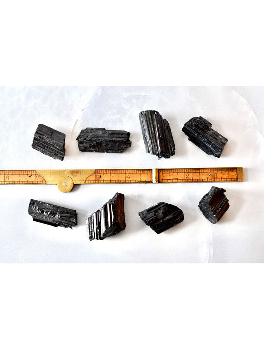 Open Heart Apothecary Black Tourmaline Stones, Raw Protection Crystals, Feng Shui