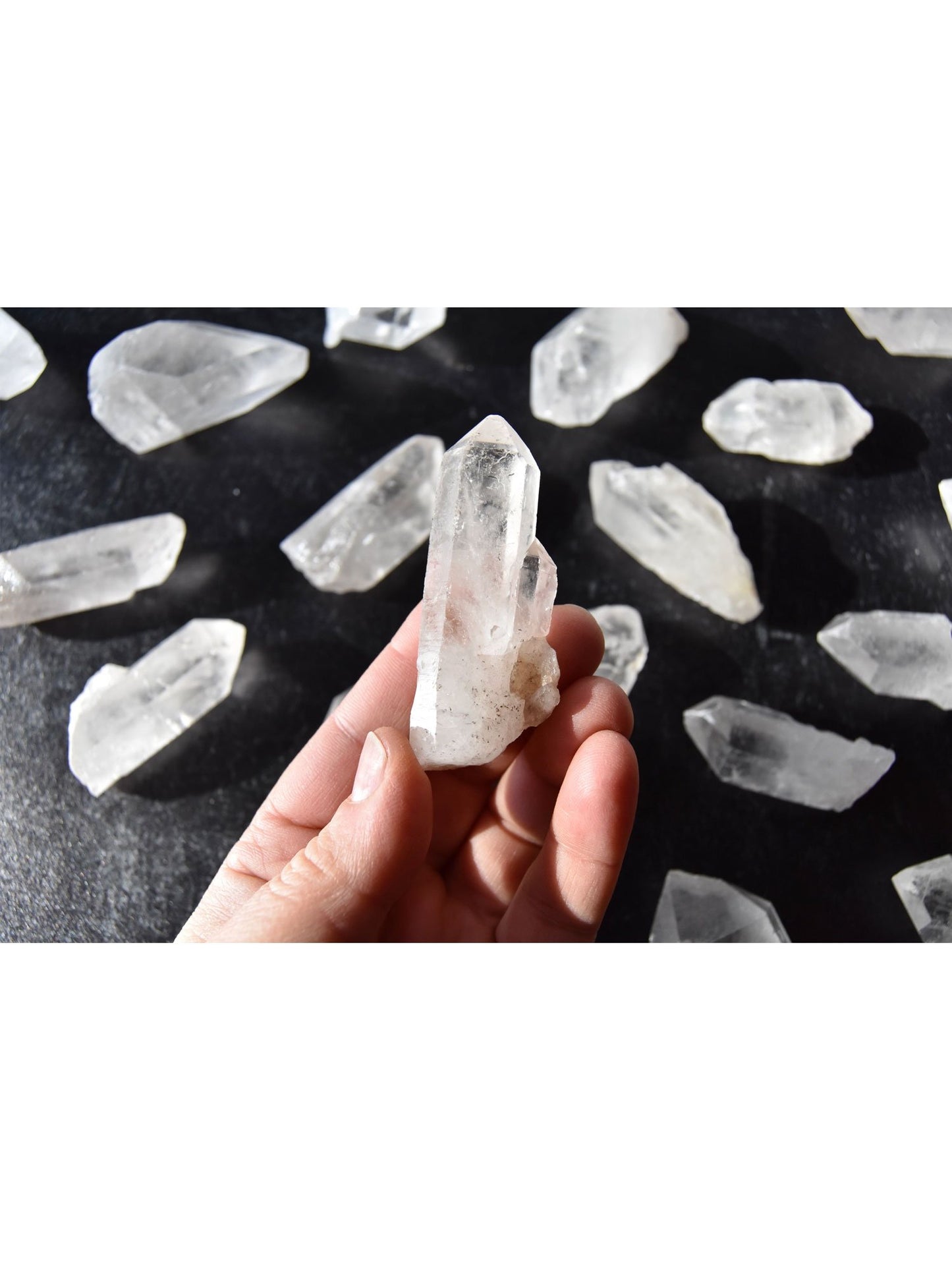 Points de cristal de Quartz d'apothicaire à cœur ouvert, minéraux de guérison bruts du Brésil