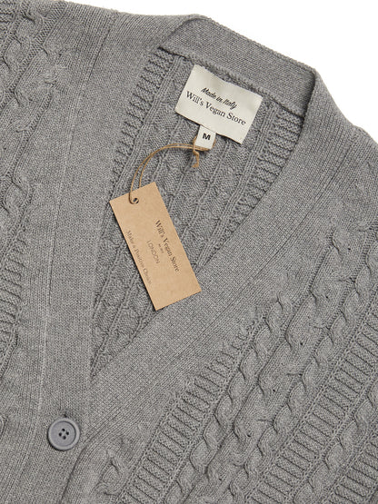 Cardigan tricoté épais boutonné 
