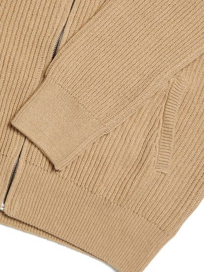 Veste tricotée entièrement zippée 